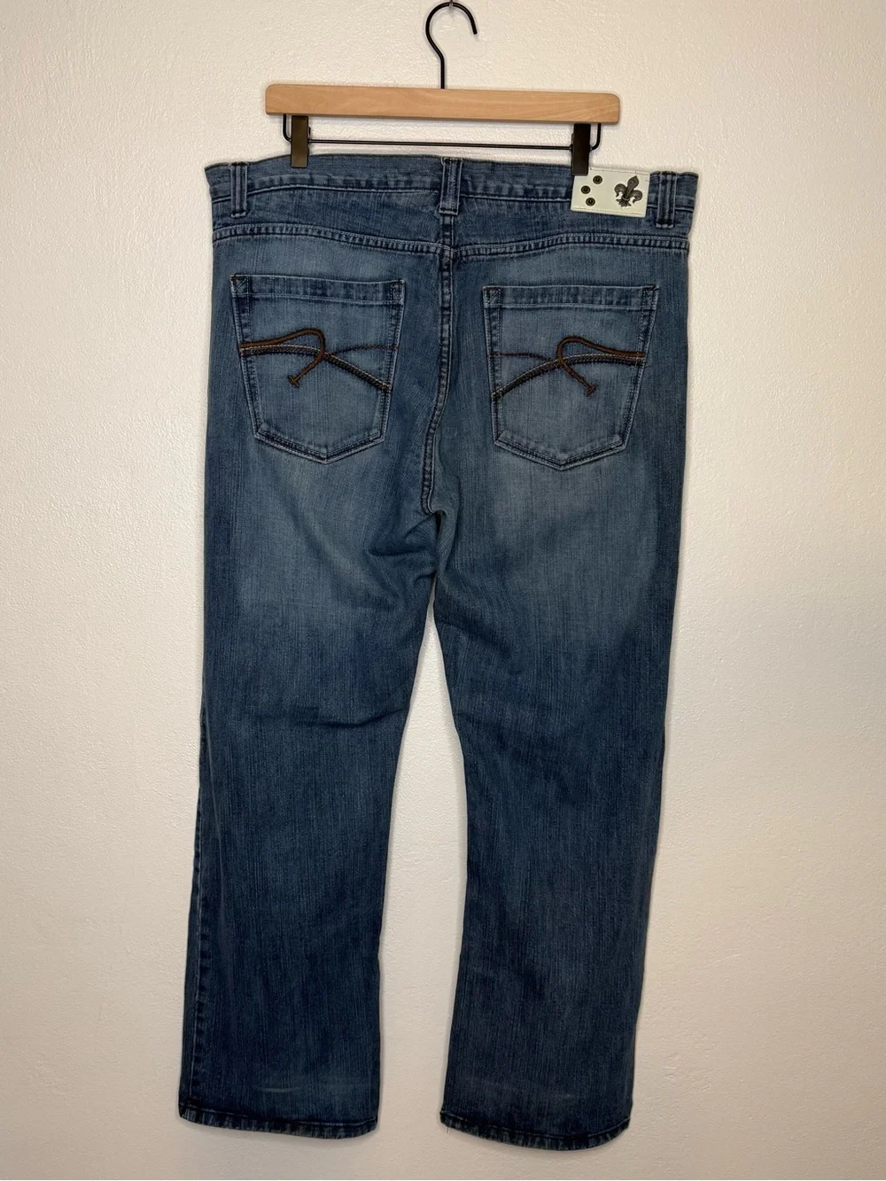 Paco Jeans Men's Blue Cotton Medium Wash Straight-Leg Jeans Y2K Size 38x32